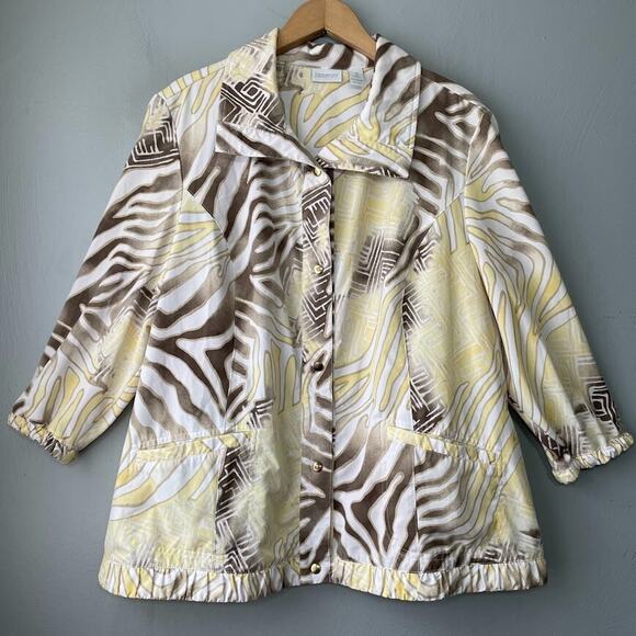 Chicos Zenergy Womens 3 Size XL 3/4 Sleeve Jacket Active Goblincore Mobwife - Picture 1 of 10